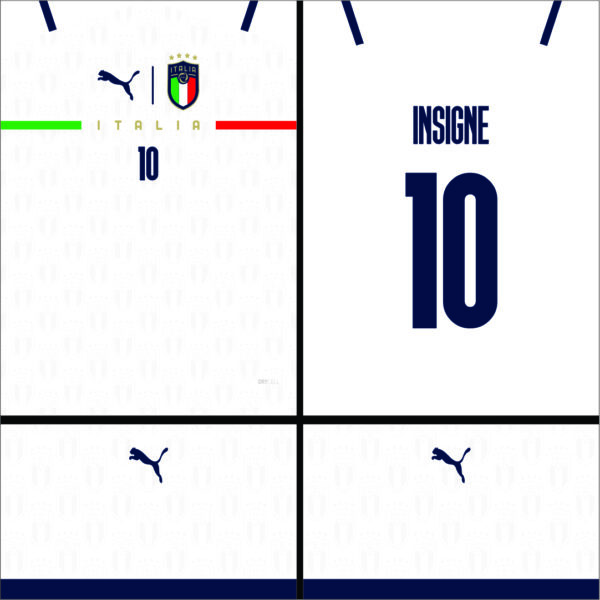 Arte Vetor Camisa Italia Euro 2021 + Fonte TTF