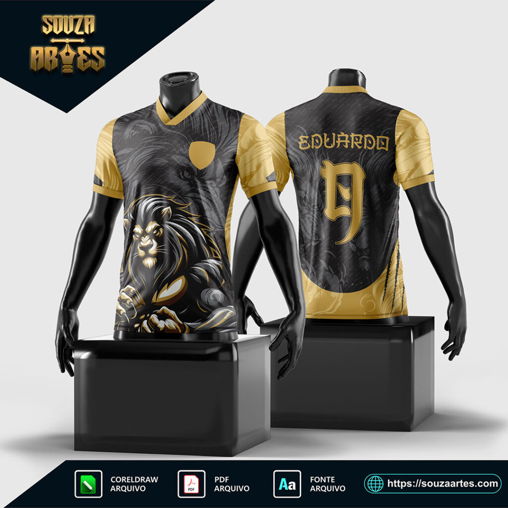 Arte Vetor Camisa Interclasse Dragão Branco e Dourado 2025 - Souza Artes