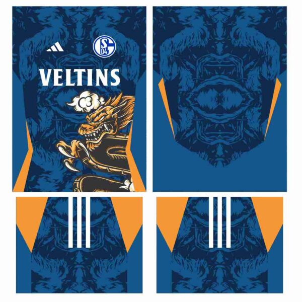 Arte Vetor Camisa Schalke 04 Conceito 2024 - Arquivo Digital