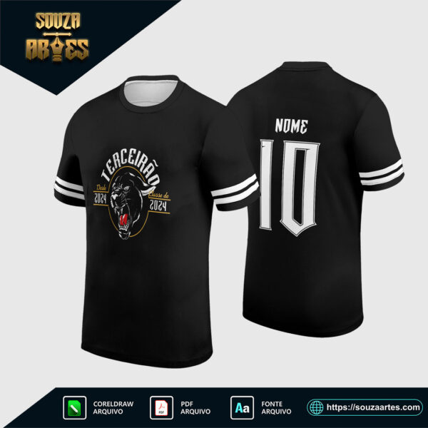 Arte Vetor Camisa Terceirão em Corel Draw X7 para formandos e turmas de terceiro ano