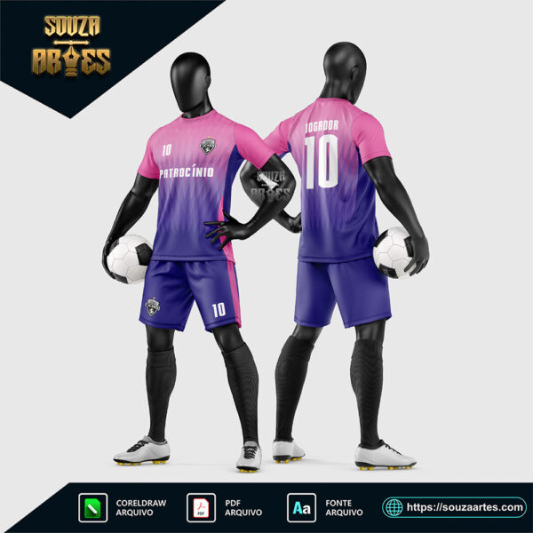Arte Vetor Camisa e Short para Uniforme de Futebol Amador