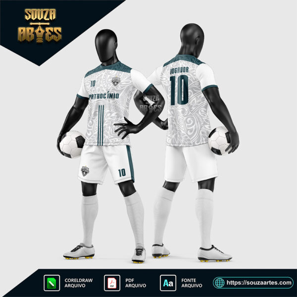 Arte Vetor Camisa e Short para Uniforme de Futebol Amador