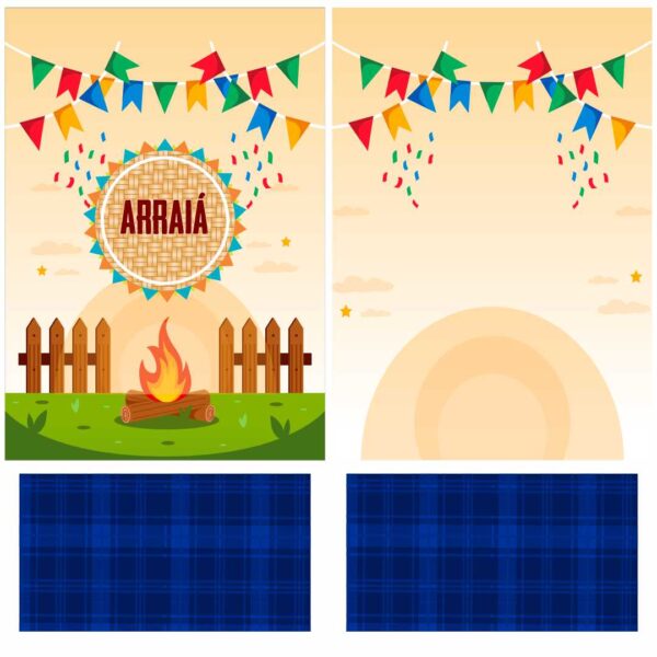 Arte vetorizada para estampa de camisa São João 2025 - Arraiá 2025, no formato 2D, disponível para edição no CorelDRAW X7