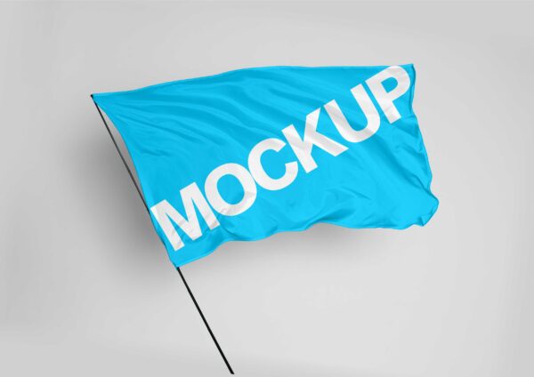 Mockup Bandeira Editável Corel Draw X7 para sublimação e impressão