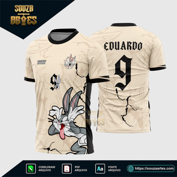 rte Vetor Camisa Interclasse Pernalonga Looney Tunes Corel Draw para sublimação