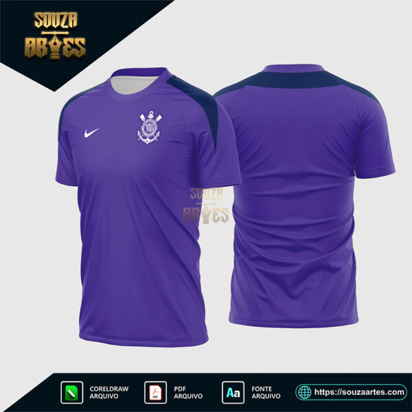 Arte Vetor Camisa Corinthians Treino 2025 2026 Corel Draw X7 para sublimação