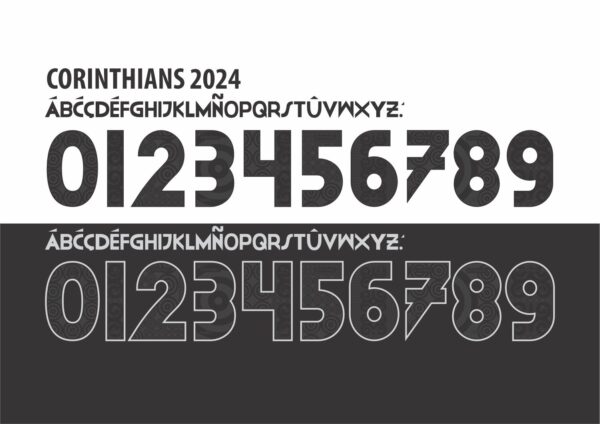 Fonte Vetor Camisa Corinthians 2024 2025 Corel Draw X7 para sublimação