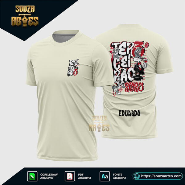Arte Vetor Camisa Terceirão Pernalonga 2025 Corel Draw X7 para sublimação