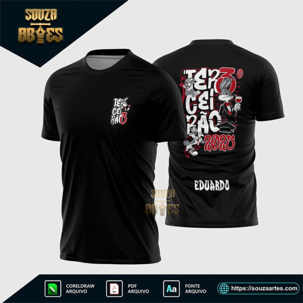 Arte Vetor Camisa Terceirão Pernalonga 2025 Corel Draw X7 para sublimação