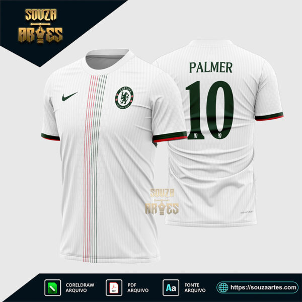Arte Estampa Camisa Chelsea Reserva 2025 - 2026 Corel Draw X7 para sublimação