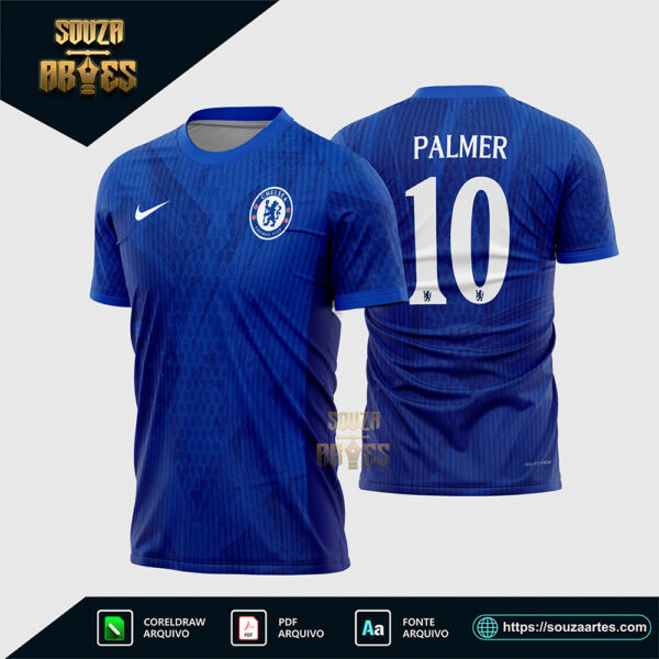 Arte Vetor Camisa Chelsea Titular 2025 - 2026 Corel Draw X7 para sublimação