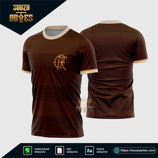 Arte Vetor Camisa Flamengo Consciência Negra 2024 - 2025 Corel Draw X7 para sublimação