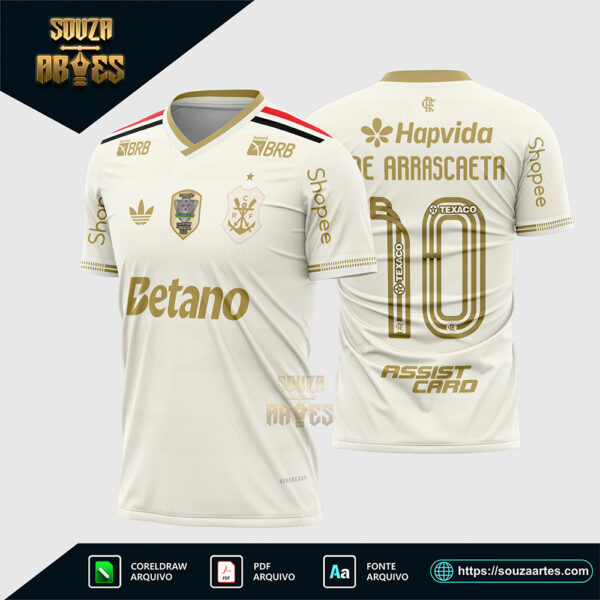 Arte Vetor Camisa Flamengo Terceira 2025 - 2026 Corel Draw X7 para sublimação