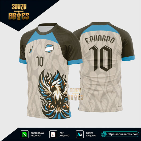 Arte Vetor Camisa Interclasse Fênix Flames Corel Draw X7 para sublimação