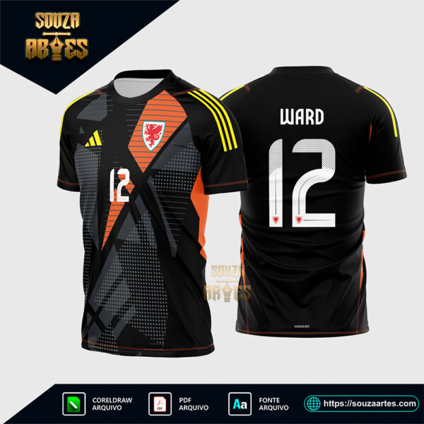 Arte Vetor Camisa Flamengo Consciência Negra 2024 - 2025 Corel Draw X7 para sublimação