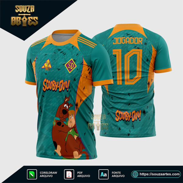Estampa Vetor Camisa Interclasse Scooby-Doo Corel Draw X7 para sublimação