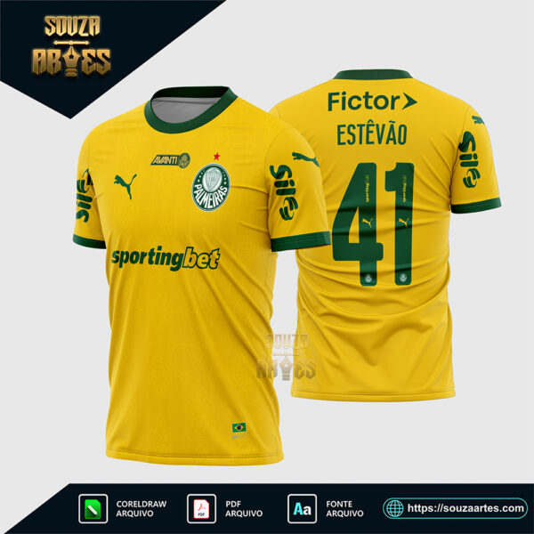 Arte Vetor Camisa Palmeiras Terceira 2025 - 2026 Corel Draw X7 para sublimação