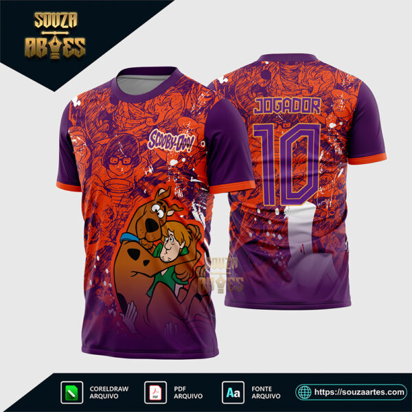 Arte Template Camisa Interclasse Scooby-Doo Corel Draw X7 para sublimação