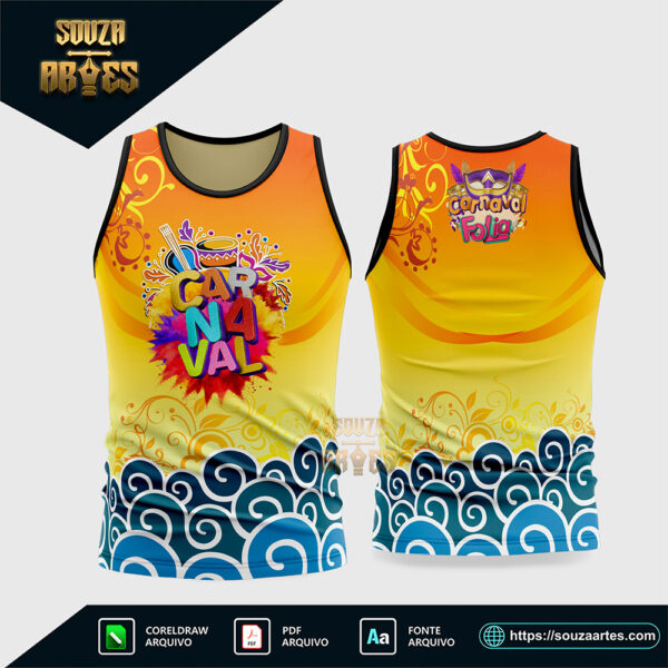 Arte Vetor Camisa Abadá Bloco Carnaval 2026 Corel Draw X7 para sublimação