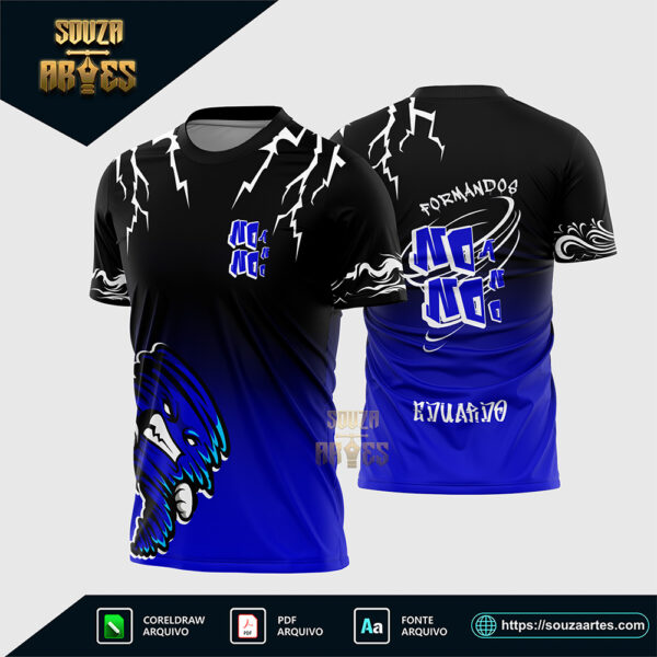 Arte Vetor Camisa Formandos Nono Ano Furacão Azul Corel Draw X7 para sublimação