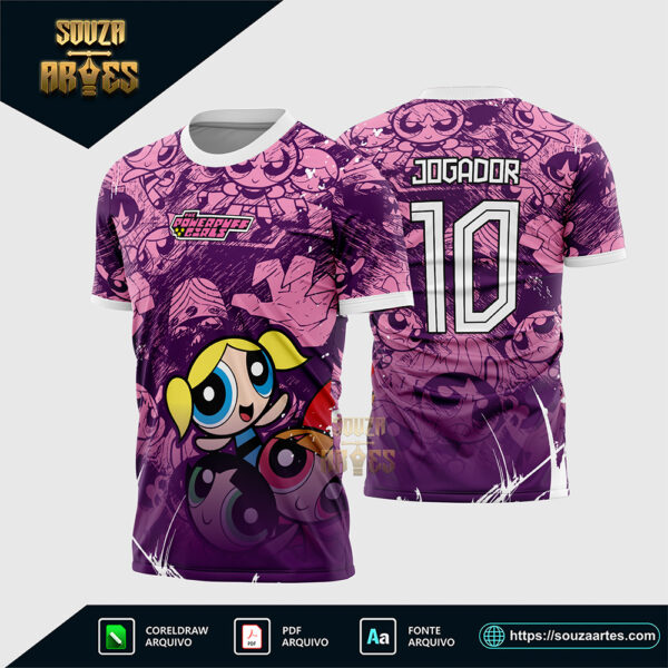 Arte Vetor Camisa Interclasse Meninas Superpoderosas 2026 Corel Draw X7 para sublimação