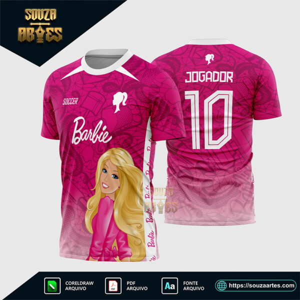 Arte Vetor Camisa Interclasse Barbie 2026 Corel Draw X7 para sublimação