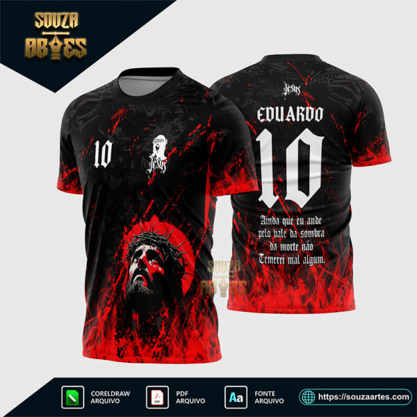 Arte Vetor Camisa Interclasse Jesus Cristo Red 2025 Corel Draw X7 para sublimação