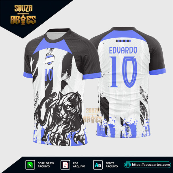 Arte Vetor Camisa Interclasse Pantera Negra com Roxo 2025 Corel Draw X7 para sublimação