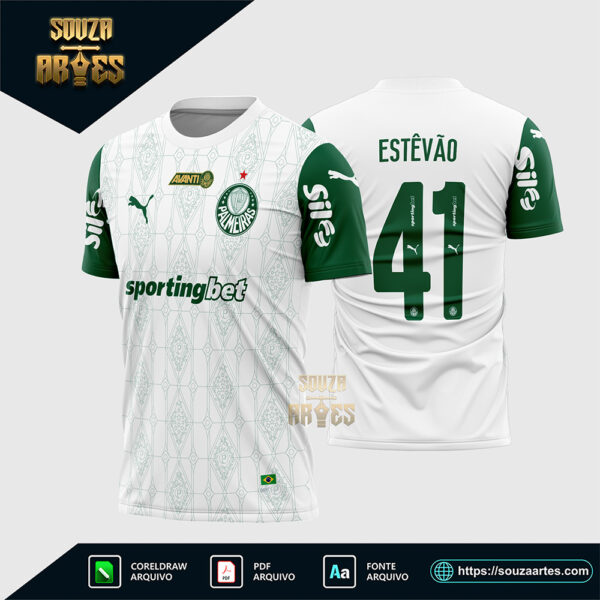 Arte Vetor Camisa Palmeiras Reserva 2025 - 2026 Corel Draw X7 para sublimação