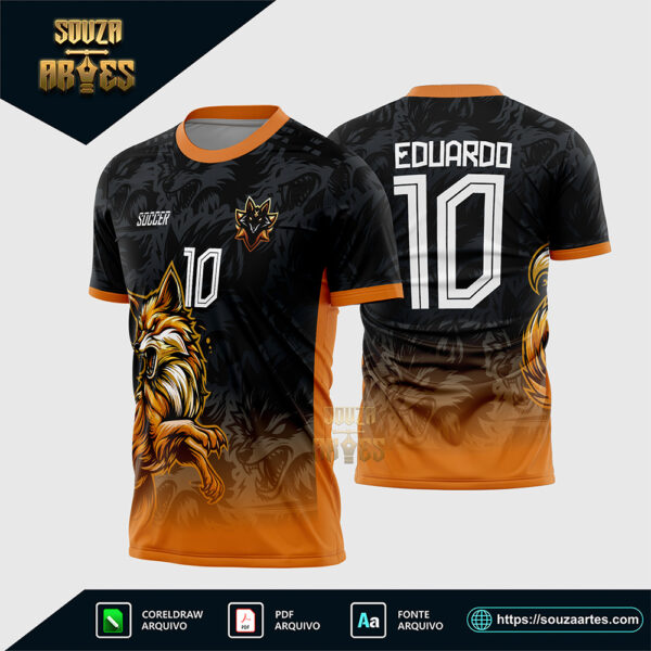 Arte Vetor Camisa Interclasse Raposa do Brasil Corel Draw X7 para sublimação