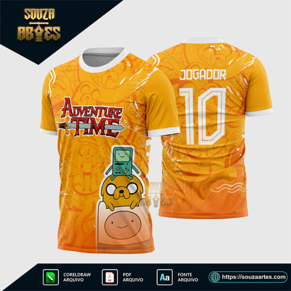 Arte Vetor Camisa Interclasse Hora de Aventura Corel Draw X7 para sublimação