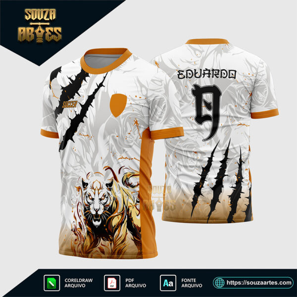 Arte Template Camisa Interclasse Tigre Grimclaw 2026 Corel Draw X7 para sublimação