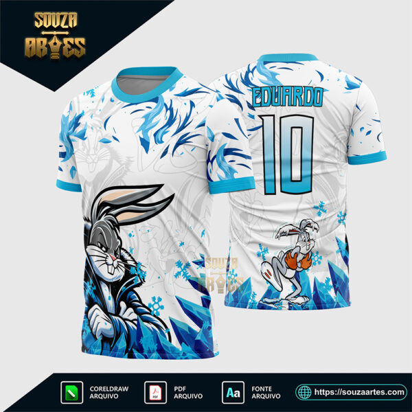 Arte Vetor Camisa Interclasse Pernalonga Frio Corel Draw X7 para sublimação