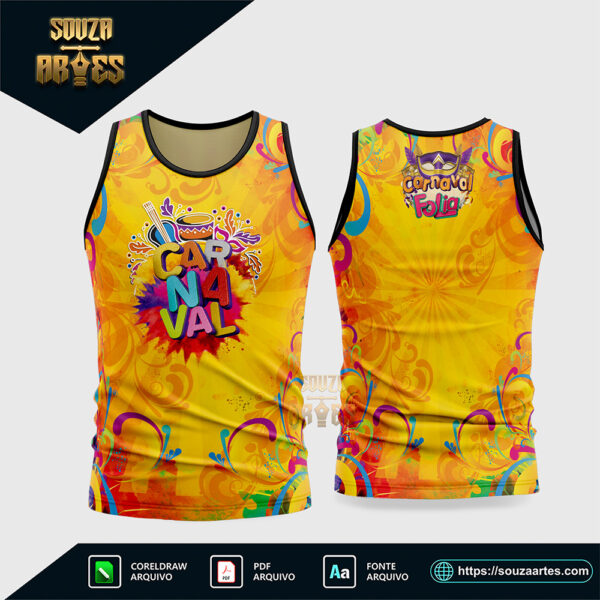 Arte Vetor Camisa Abadá Bloco Carnaval 2026 - Modelo 25