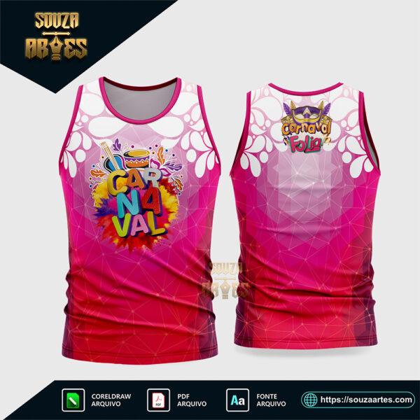 Arte Vetor Camisa Abadá Bloco Carnaval 2026 - Modelo 28