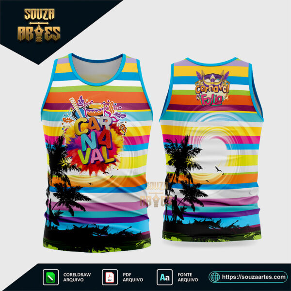 Arte Vetor Camisa Abadá Bloco Carnaval 2026 - Modelo 34