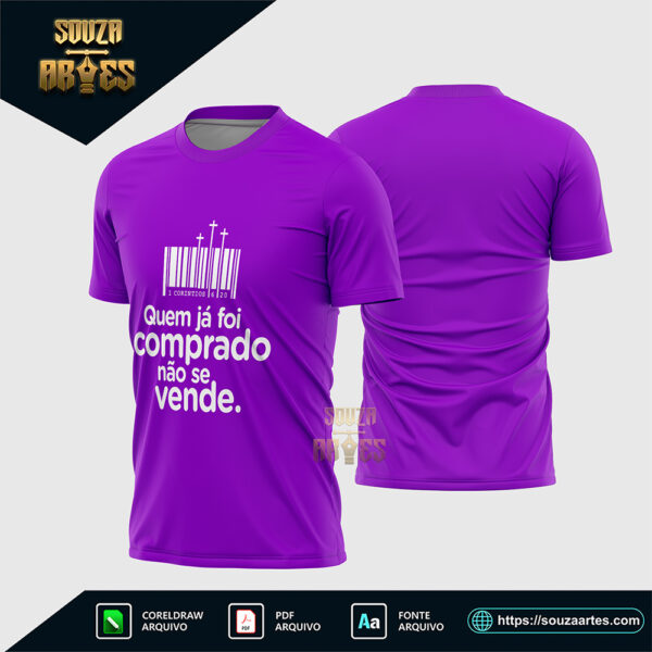 Arte Vetor Camisa Religião 1 Corintios 6:20 2026 Corel Draw X7 para sublimação