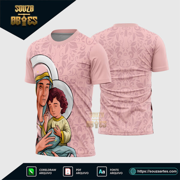 Arte Vetor Camisa Religião Nossa Senhora de Nazaré Círio 2026 Corel Draw X7 para sublimação