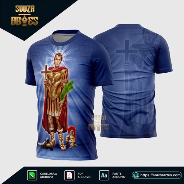 Arte Vetor Camisa Religião Santo Expedito 2026 Corel Draw X7 para sublimação