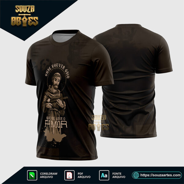 Arte Vetor Camisa Religião Nossa Senhora Imaculada Conceição Corel Draw X7 para sublimação