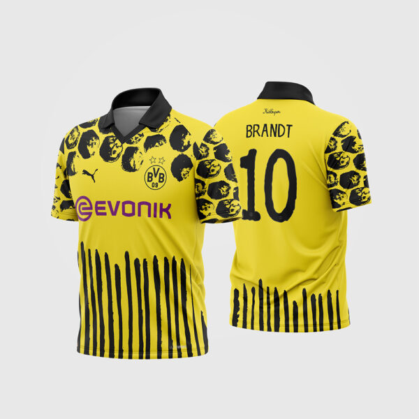 Arte Estampa Camisa Borussia Dortmund CWC Titular 2025 2026 Amarela Mundial de Clubes FIFA para Sublimação