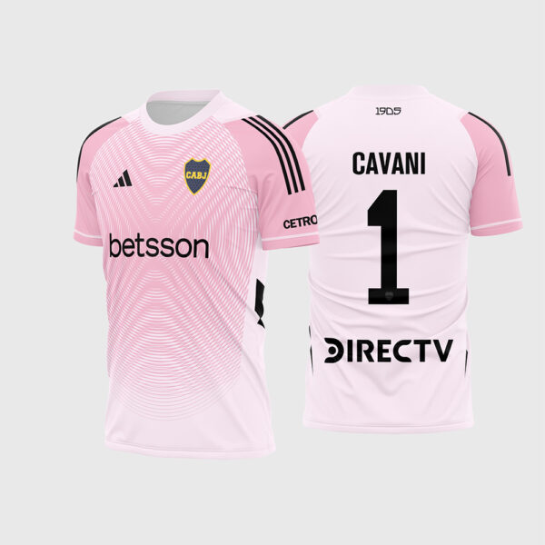 Arte Vetor Camisa Boca Juniors Goleiro 2026 Rosa Pink Detalhes Pretos para Sublimação