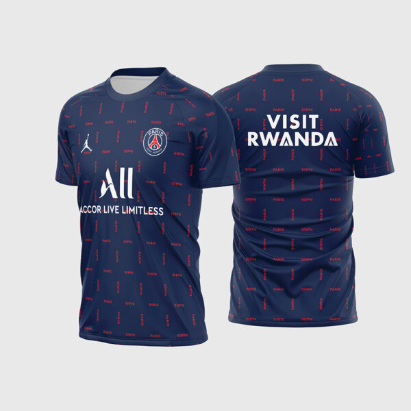 Arte Vetor Camisa Paris Saint Germain PSG Pre Jogo 2021 2022 Aquecimento para Sublimação
