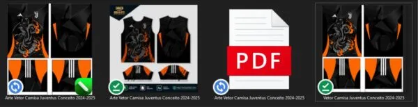 Arte Vetor Camisa Juventus 2024-2025 - Design digital em formato CDR para personalização