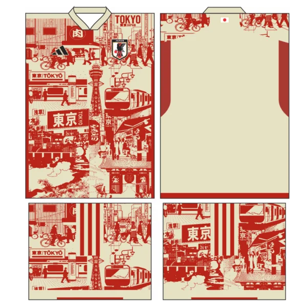 Arte Vetor Camisa Japão Conceito Tokyo 2023-24
