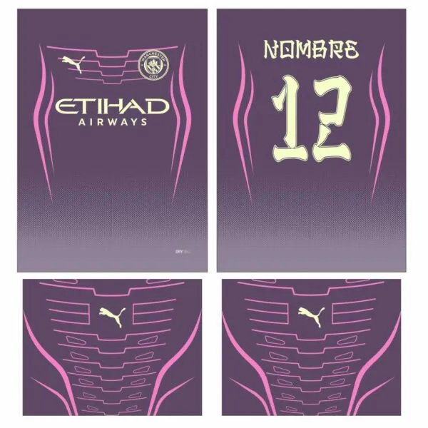 Arte vetor camisa Manchester City conceito 2024 para sublimação e personalização
