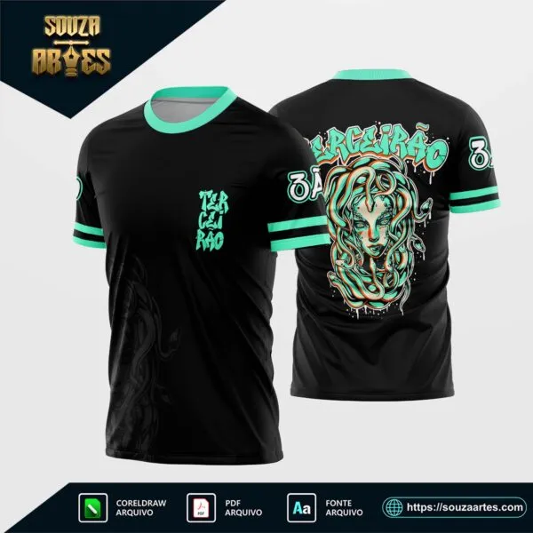 Arte Vetor Camisa Terceirão em Corel Draw X7 para formandos e turmas de terceiro ano
