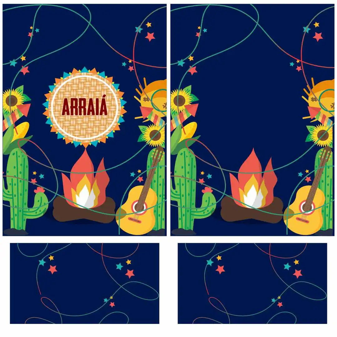 Arte vetorizada para estampa de camisa São João 2025 - Arraiá 2025, no formato 2D, disponível para edição no CorelDRAW X7