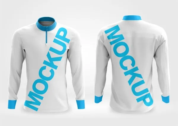 Mockup Camisa Pesca Corel Draw X7 Editável Manga Longa para sublimação