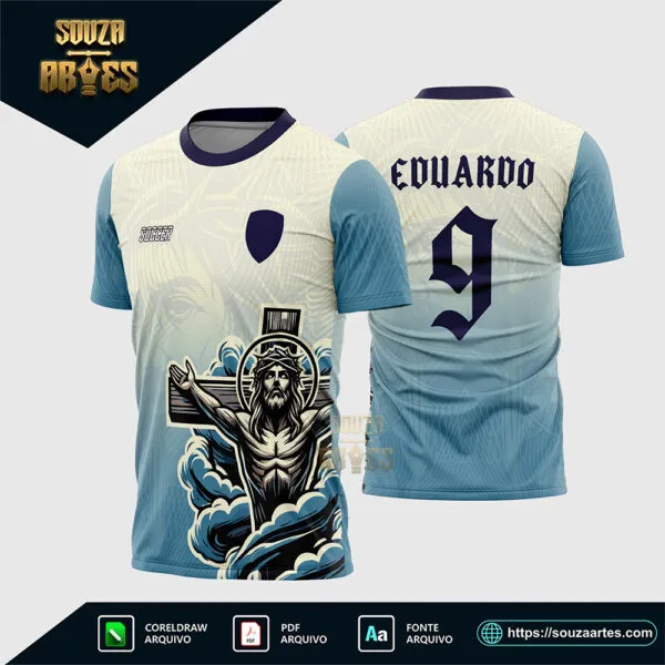 Arte Vetor Camisa Interclasse Jesus Cristo Corel Draw para sublimação